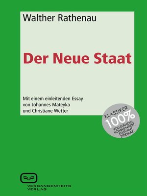 cover image of Der neue Staat